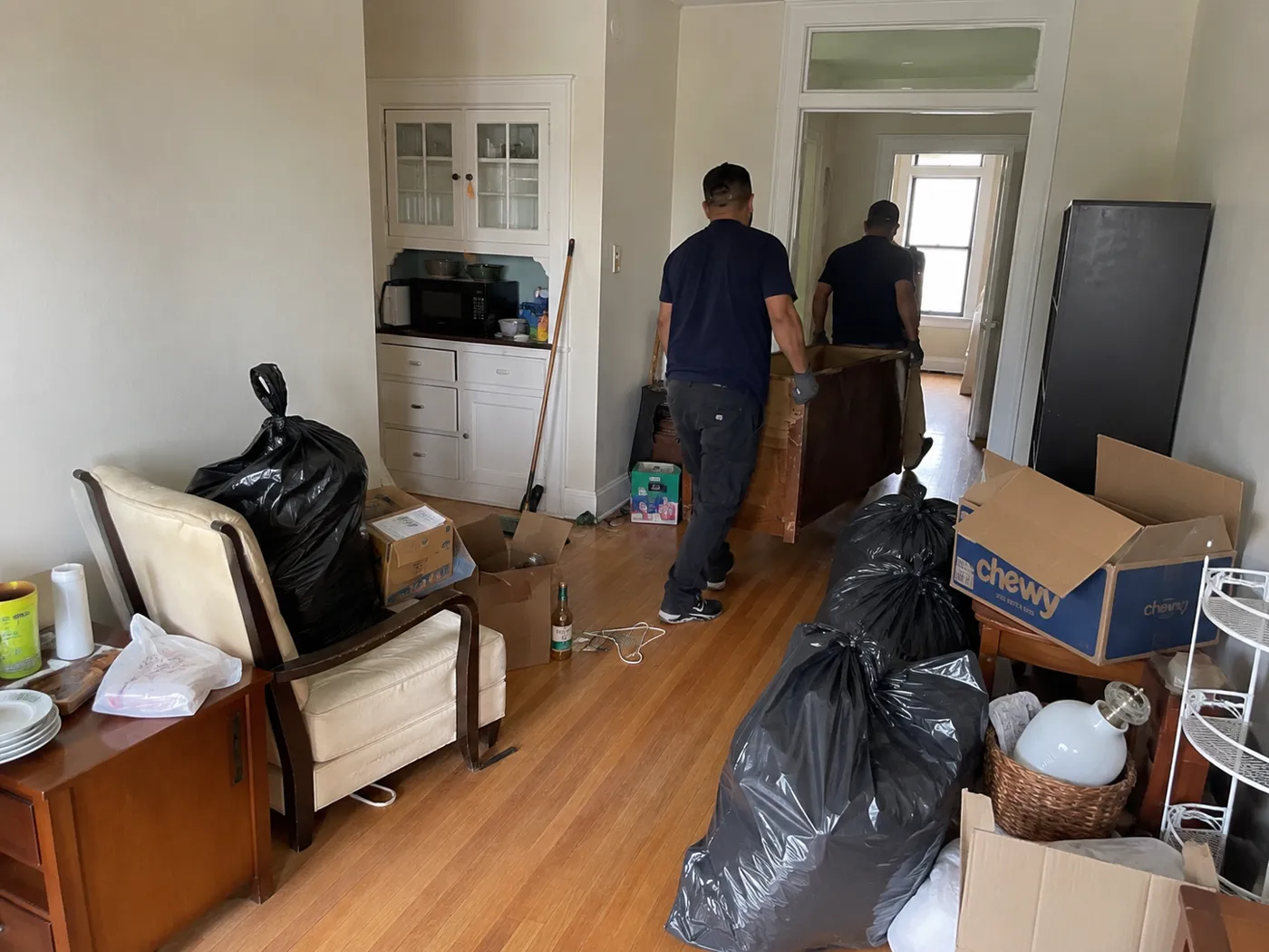 Crew clearing out an Oakland rental property for the owner
